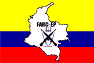 The flag of Colombian guerrilla group FARC 